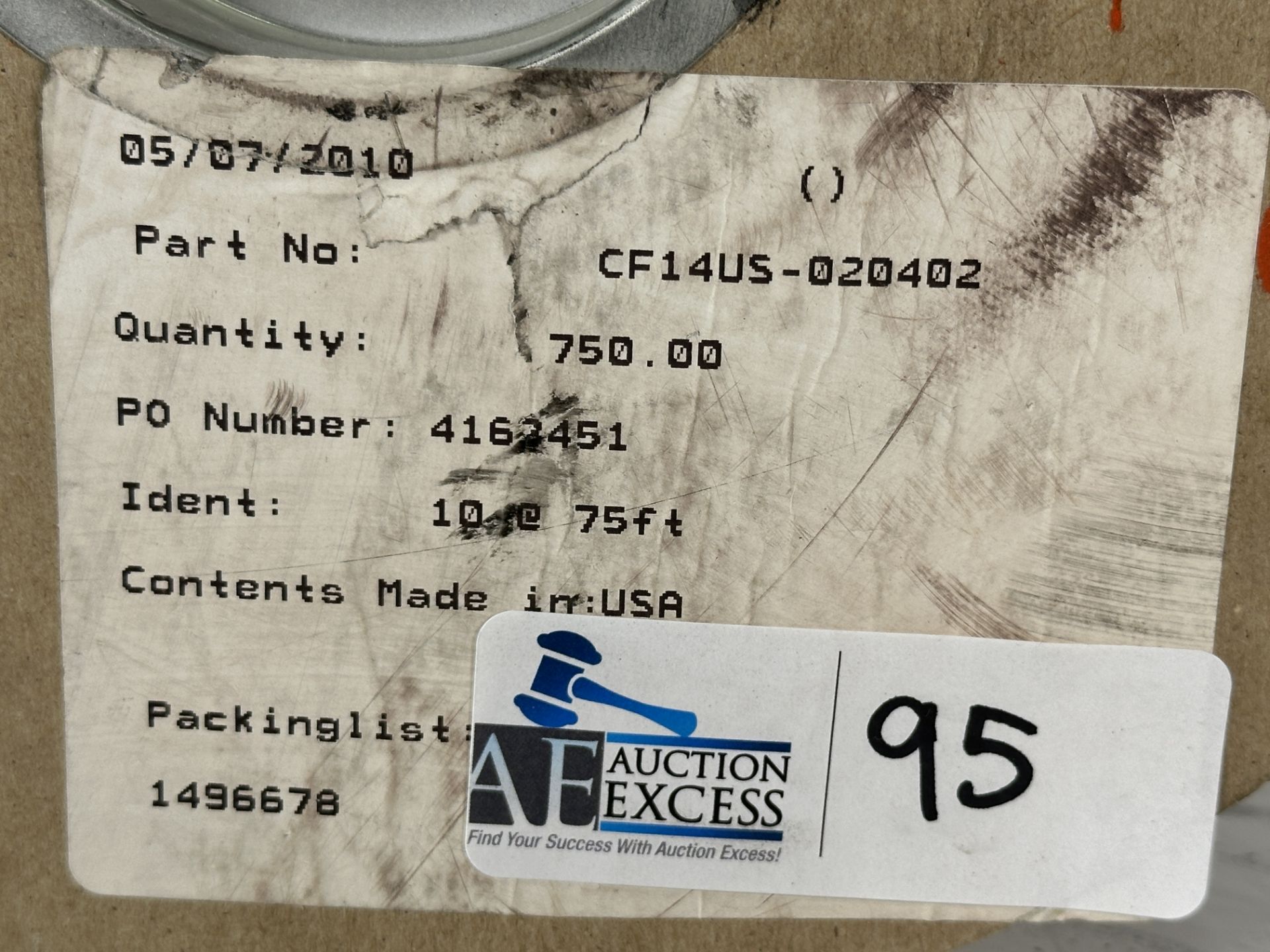 75' Igus Chainflex CF14US-020402 Cat5E Ethernet Cable Spool Purple New, Sealed - Image 2 of 3