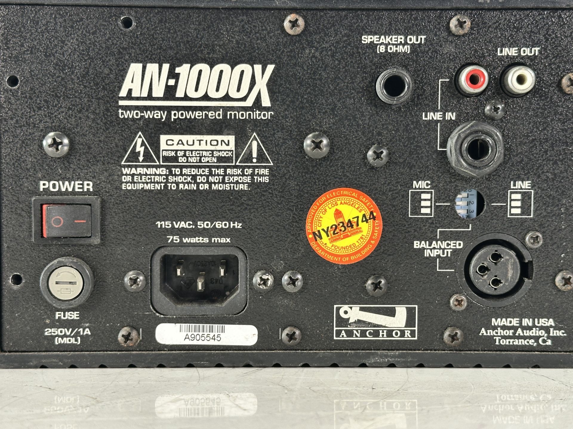 Lot of 2 Powered Portable Speakers, Anchor AN-1000x Monitor + Califone PA-300 Presentation PA Speake - Image 6 of 6