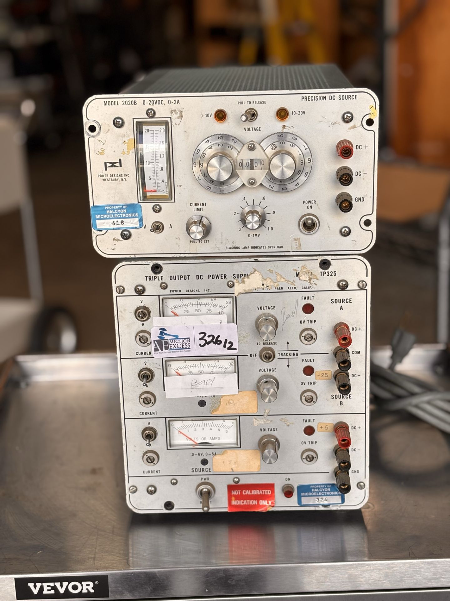 Lot of 2 Power Supplies: Power Designs TP325 DC Power Supply + Power Designs 2020B Precision DC Powe