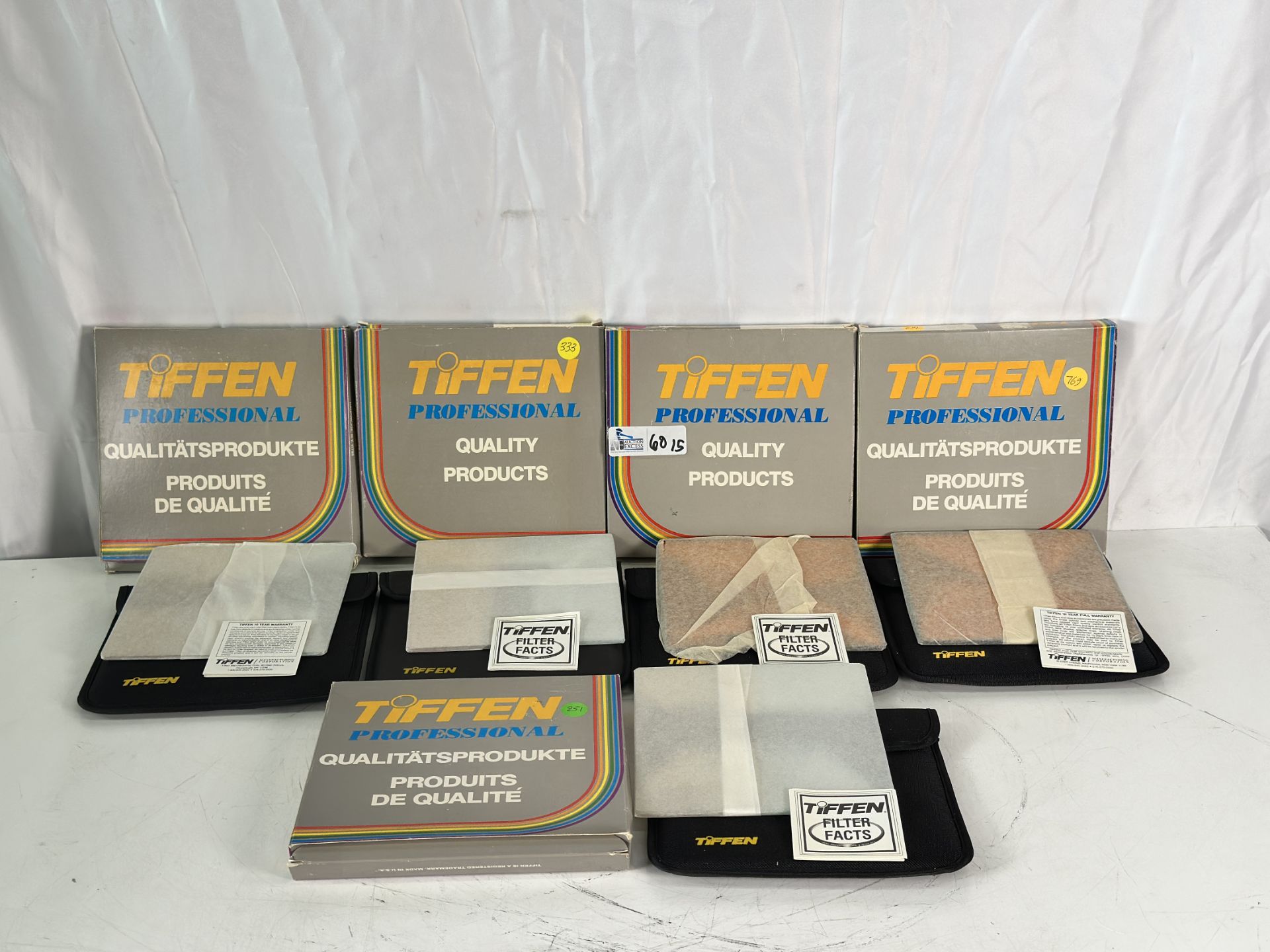 Lot of 5 Tiffen 6.6x6.6 Coral Cinema Master Set (Solids & Soft Grads) NOS Arri