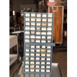 Lot of 2 Small Parts Cabinet w/ Drawers