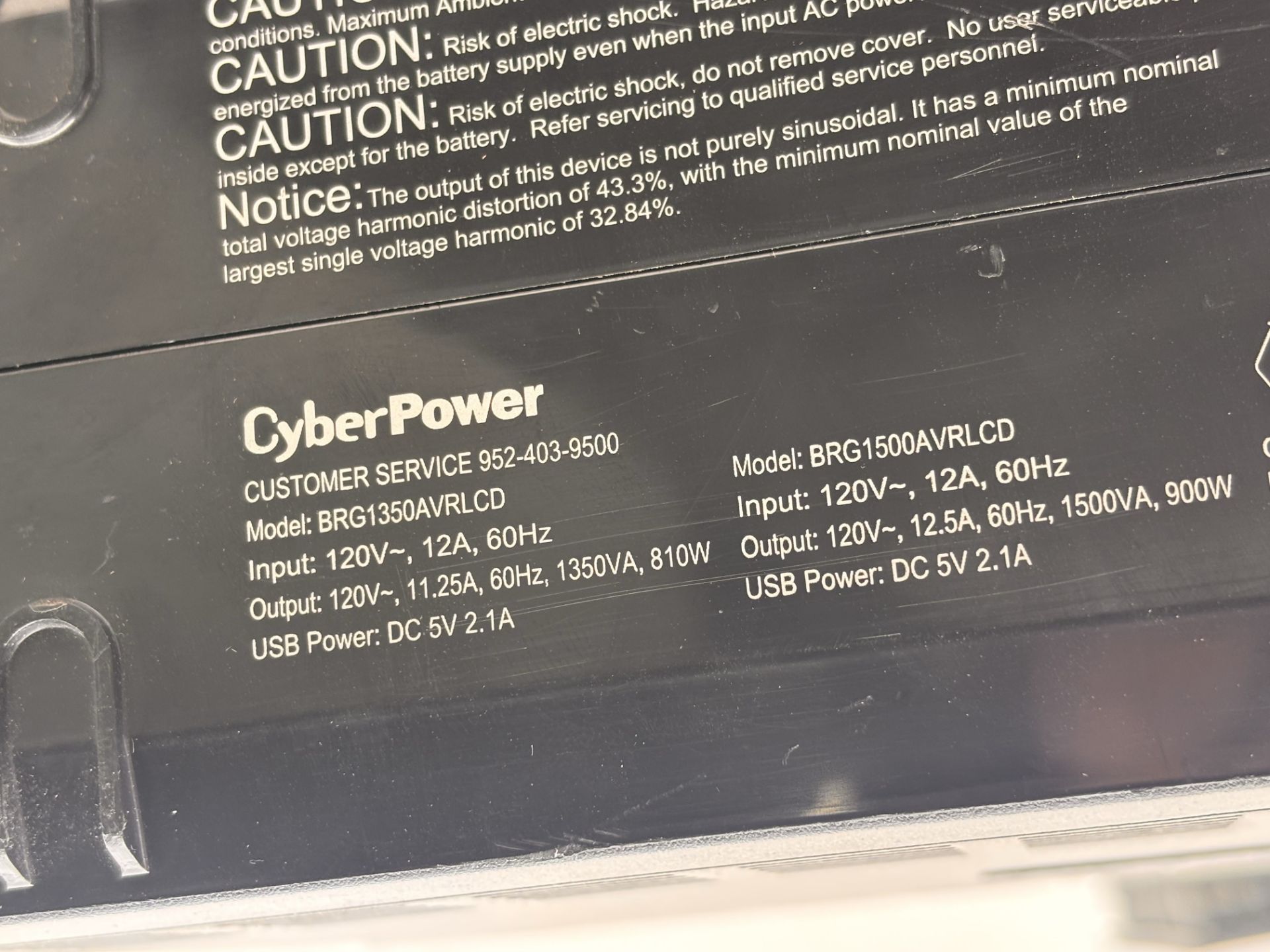 Cyberpower UPS BRG1500AVRLCD 1500V/900 Watt - Image 5 of 6