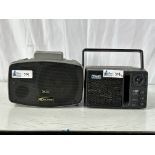 Lot of 2 Powered Portable Speakers, Anchor AN-1000x Monitor + Califone PA-300 Presentation PA Speake