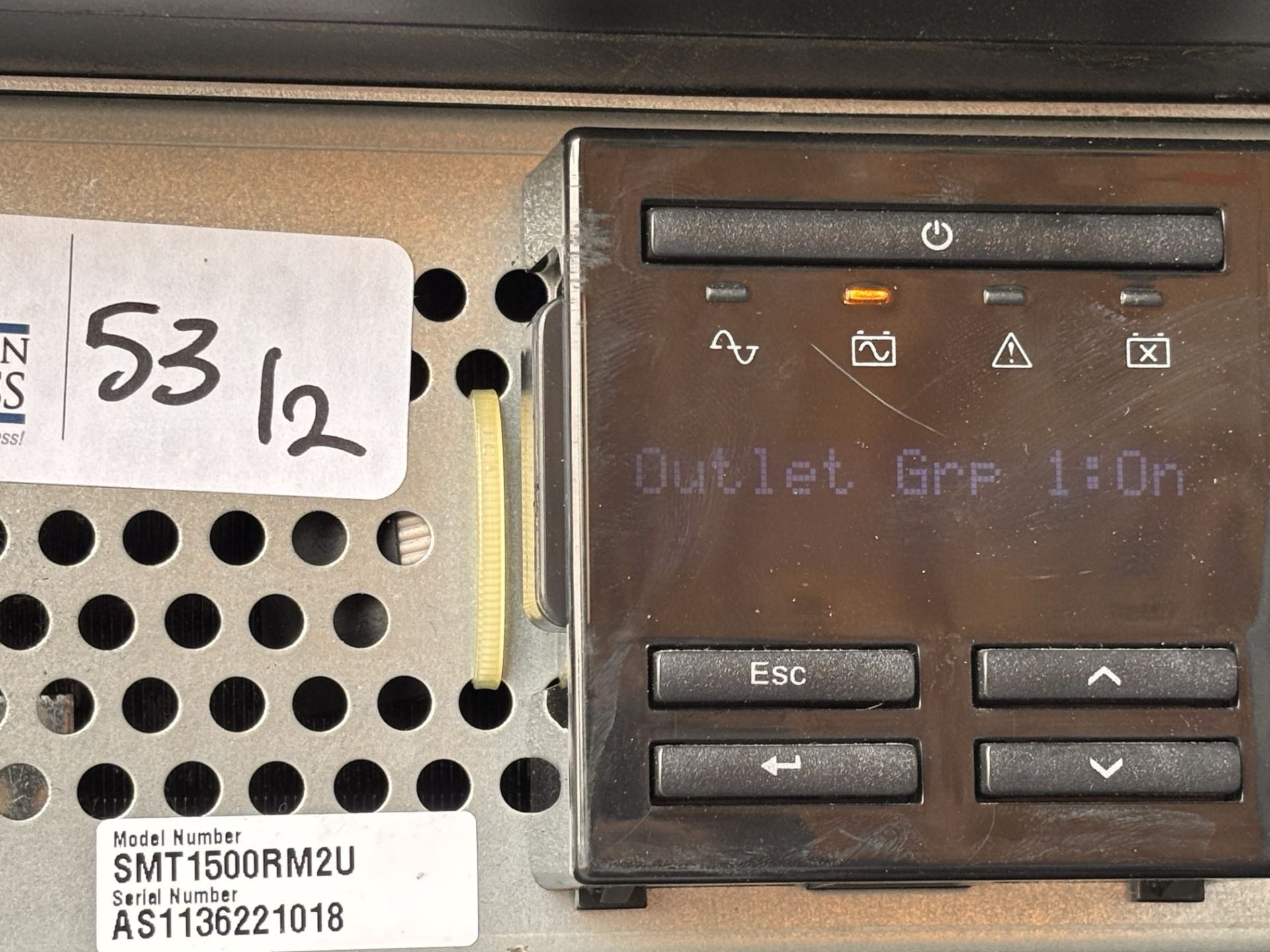 Lot of 2 UPS', Tripp Lite SMART3000RMXL2U 120V 3kVA 2.88kW UPS + APC Smart-UPS 1500 SMT1500RM2U UPS - Image 11 of 12
