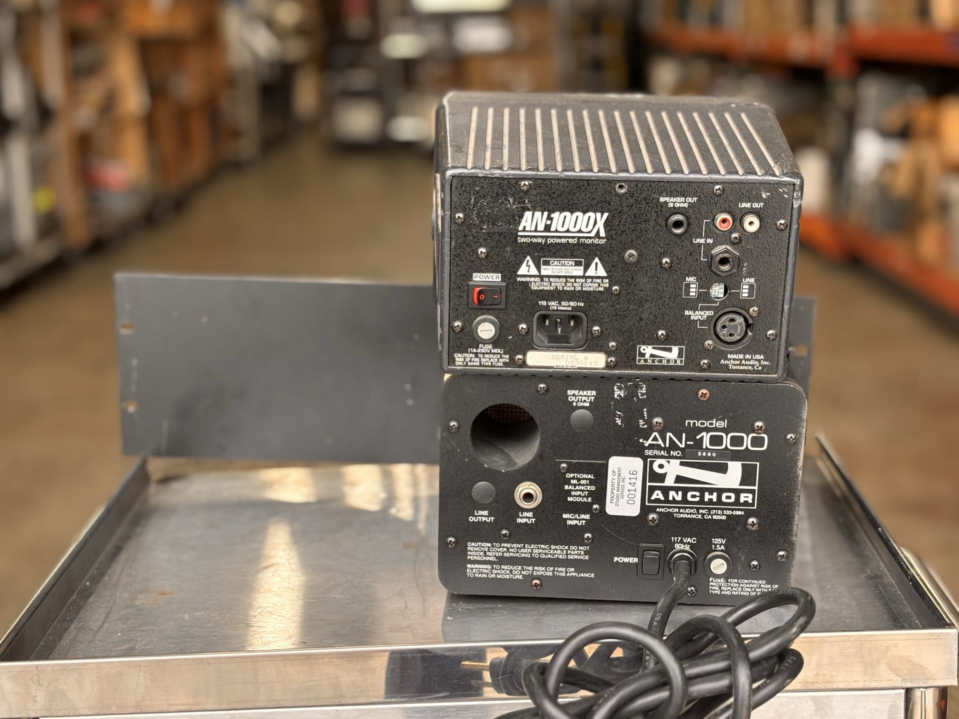 Lot of 2 Anchor Audio: Anchor Audio AN-1000x Monitor + Anchor Portable Powered Monitor Speaker PA Am - Image 4 of 6