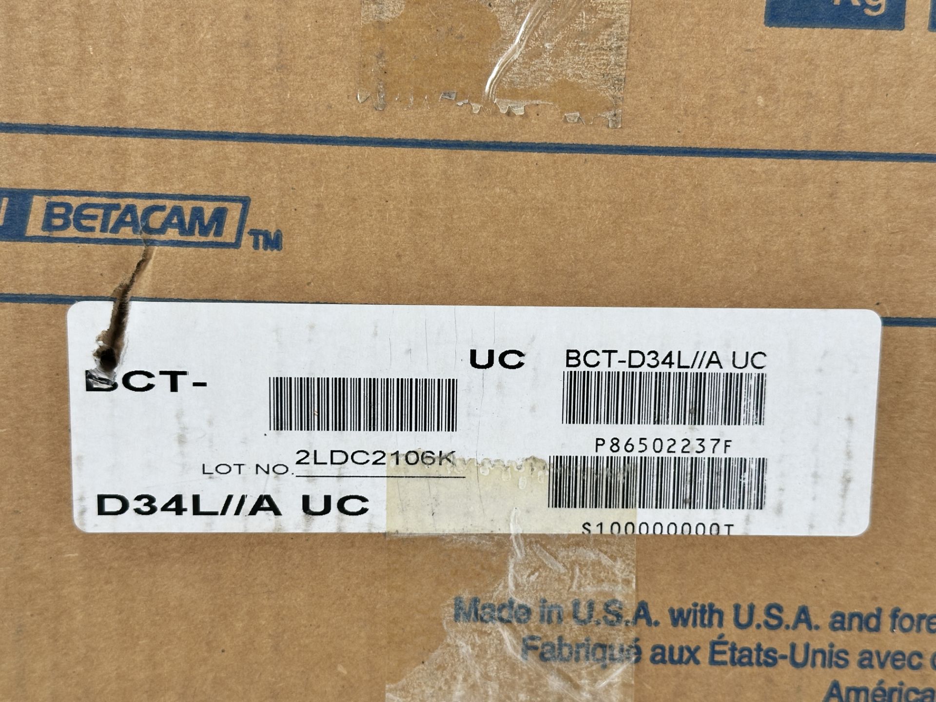 Lot of Betacam tapes New, Sealed Sony BCT-94HDL HDCAM Videocassette Box of 10, Sony BCT-D34L Box of - Image 3 of 5