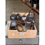 Lot of Tools Including Rocky 30 Trim Router, Drill Master 1/4" Trim Router, Aro Pneumatic Hand Sande