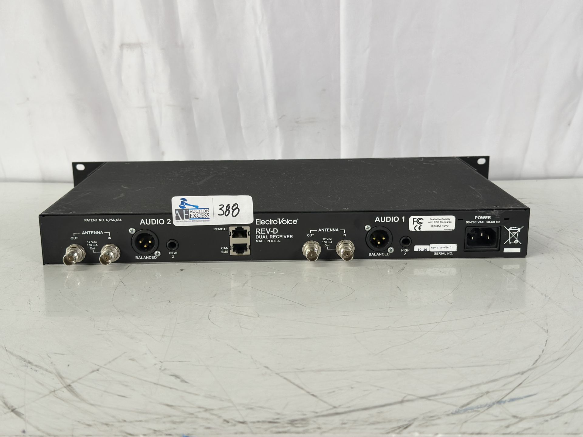 Electro Voice REV-D Dual UHF Wireless Microphone System Band Receiver With Rack - Image 3 of 4
