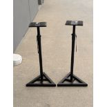 Pair of On-Stage Stands SMS6000-P (OSSSMS6000) Studio Monitor Stands 9.5 inch Platform, Adjustable