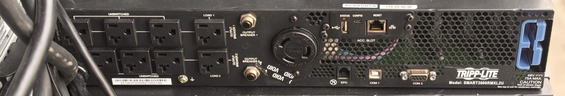 Tripp Lite SMART3000RMXL2U 120V 3kVA 2.88kW UPS' - Image 3 of 7