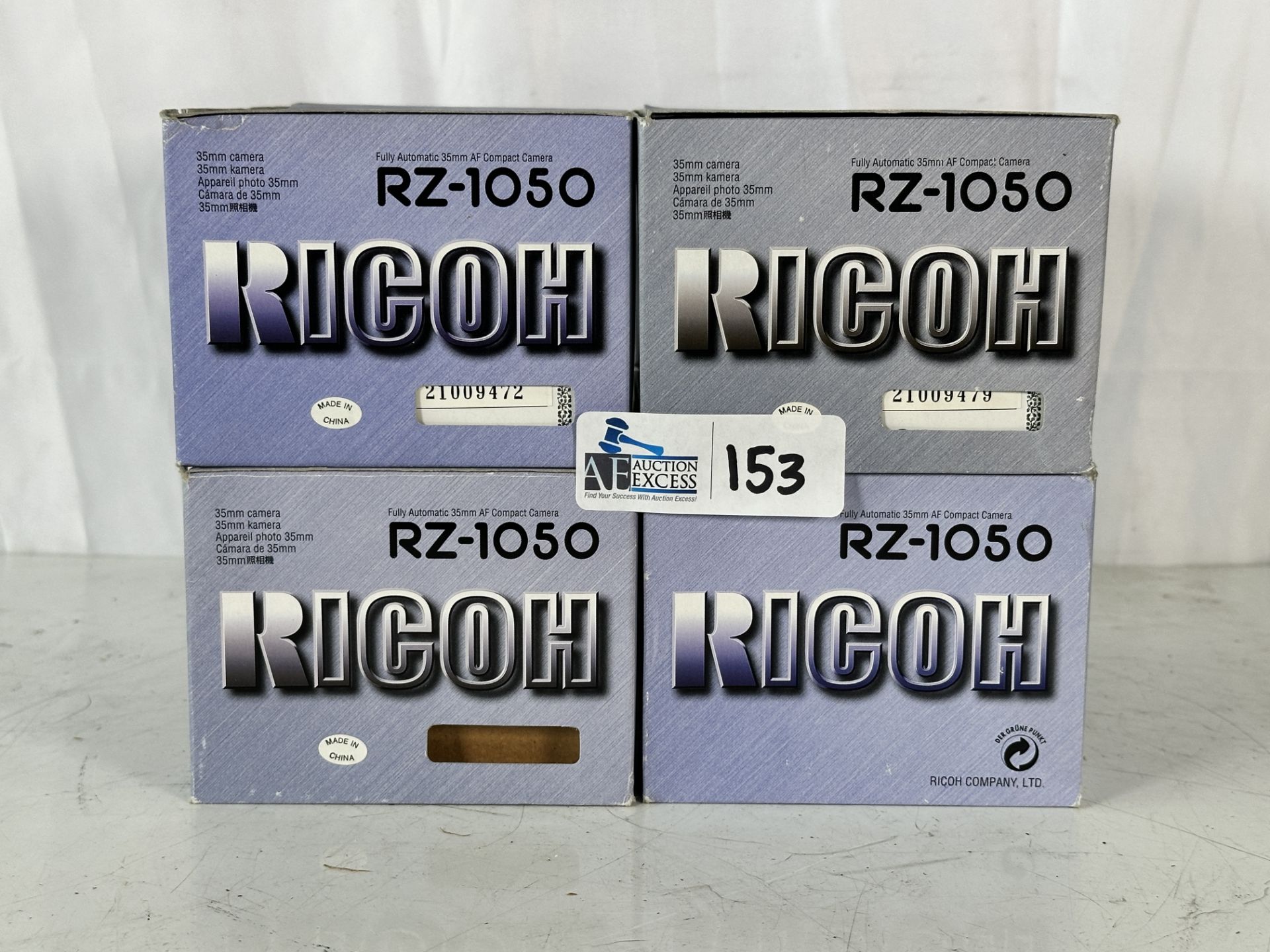 Lot of 4 Ricoh RZ-1050 35mm Autofocus Cameras New Old Stock