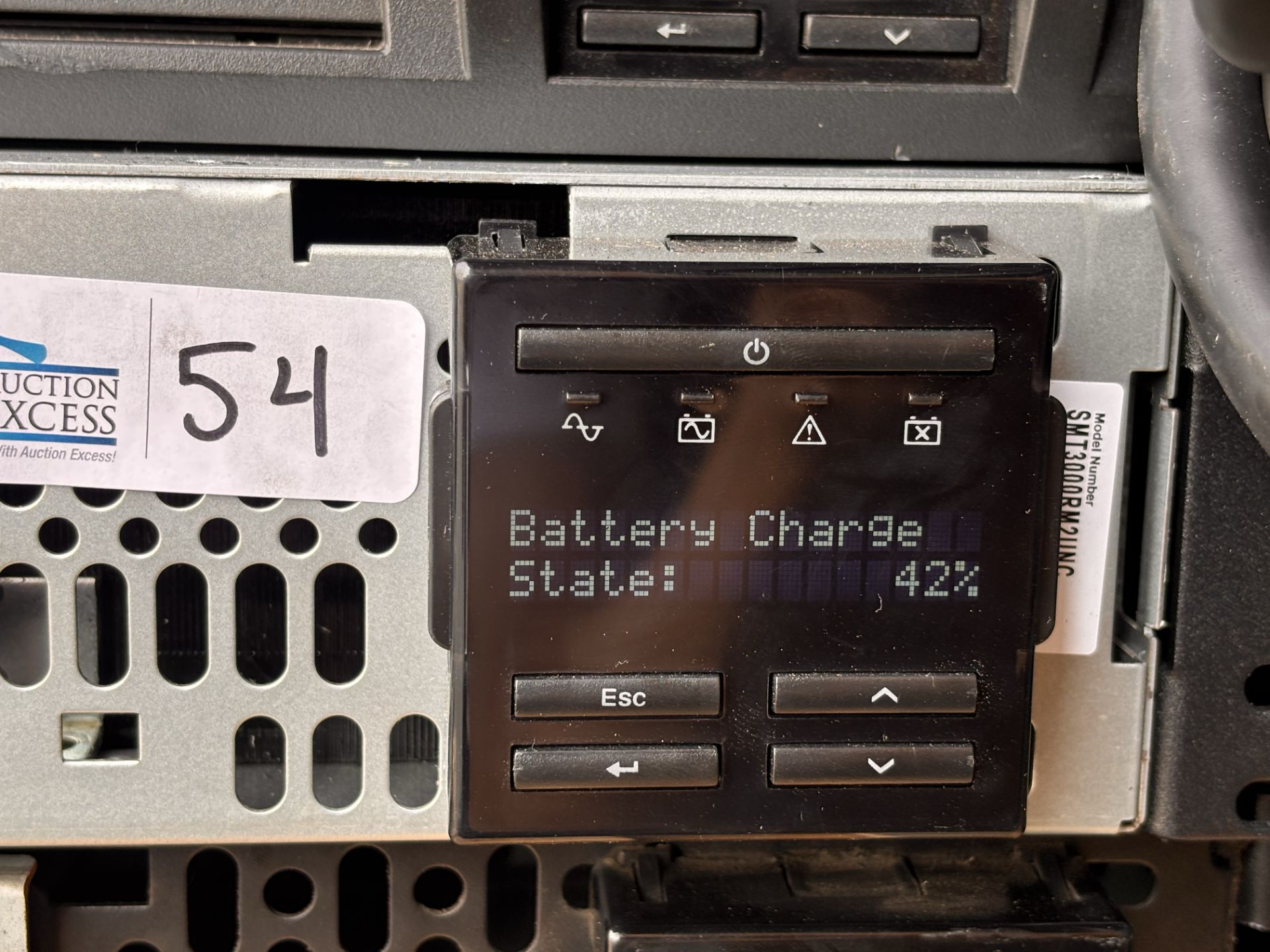 APC SMT3000RM2UNC Smart-UPS 3000VA LCD RM 2U 120V Schneider APC9641 Network Card - Image 4 of 11