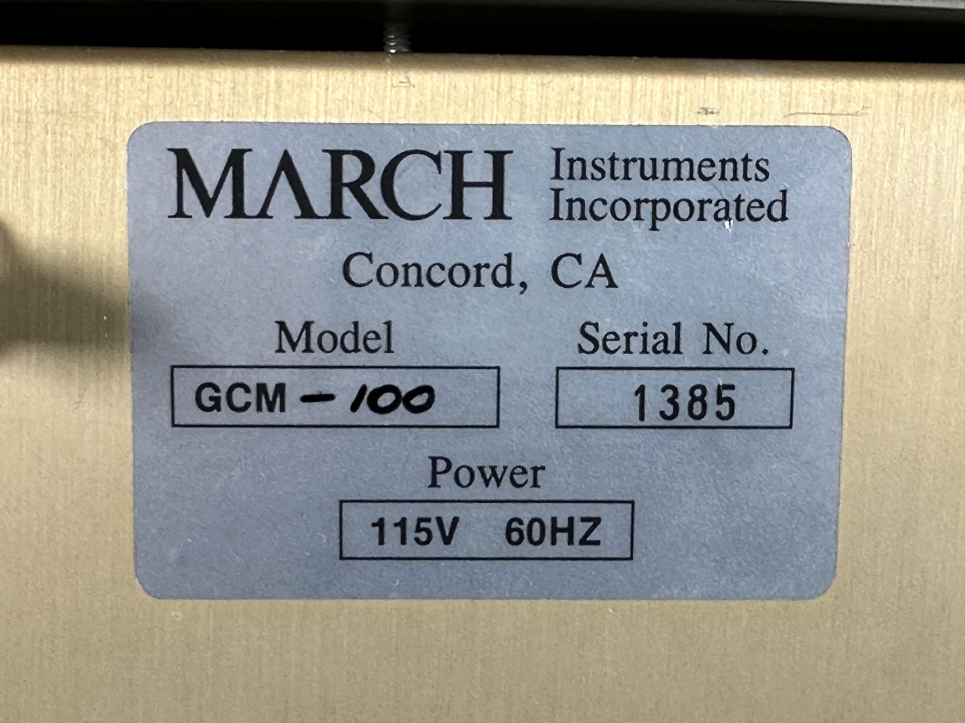 March GCM 100 Gas Control Module Plasma Cleaner - Image 3 of 3