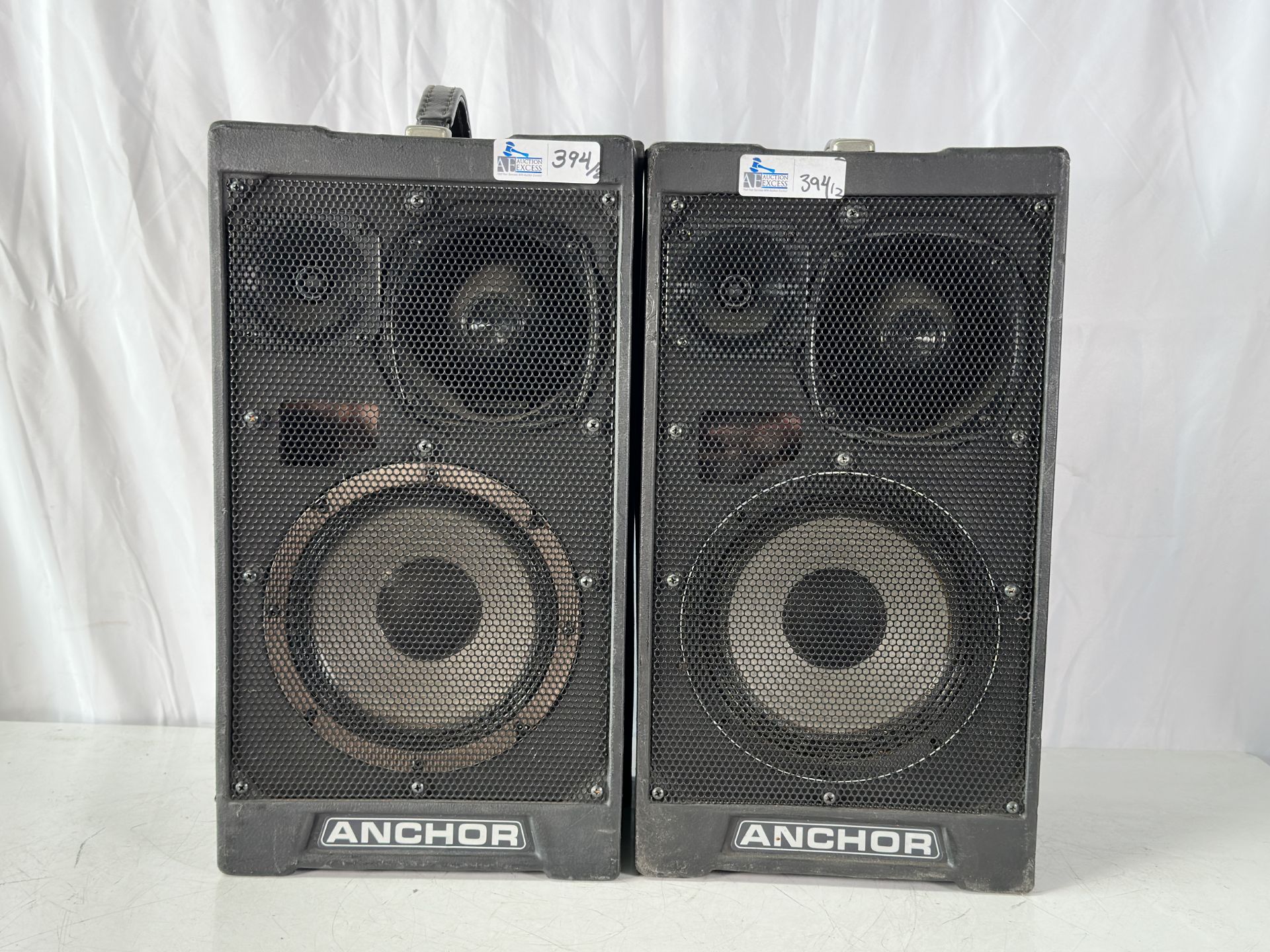 Pair of Anchor MPA-3500A Audio Portable PA Amp Sound System Speakers