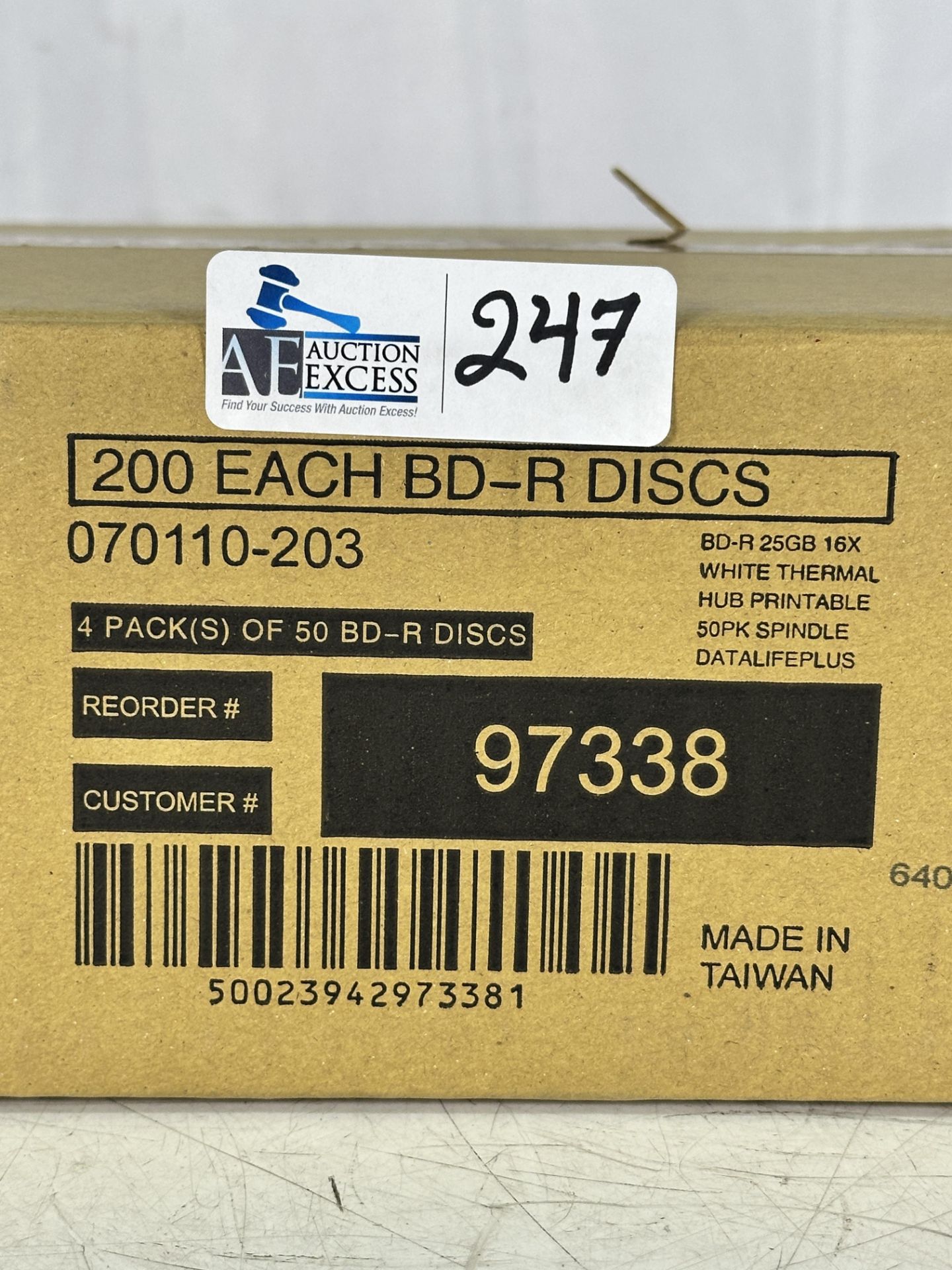 Verbatim BD-R 25GB 6X DataLifePlus White Thermal/Hub Printable - 4 Packs of 50 BD-R Discs (200 Total - Image 2 of 5