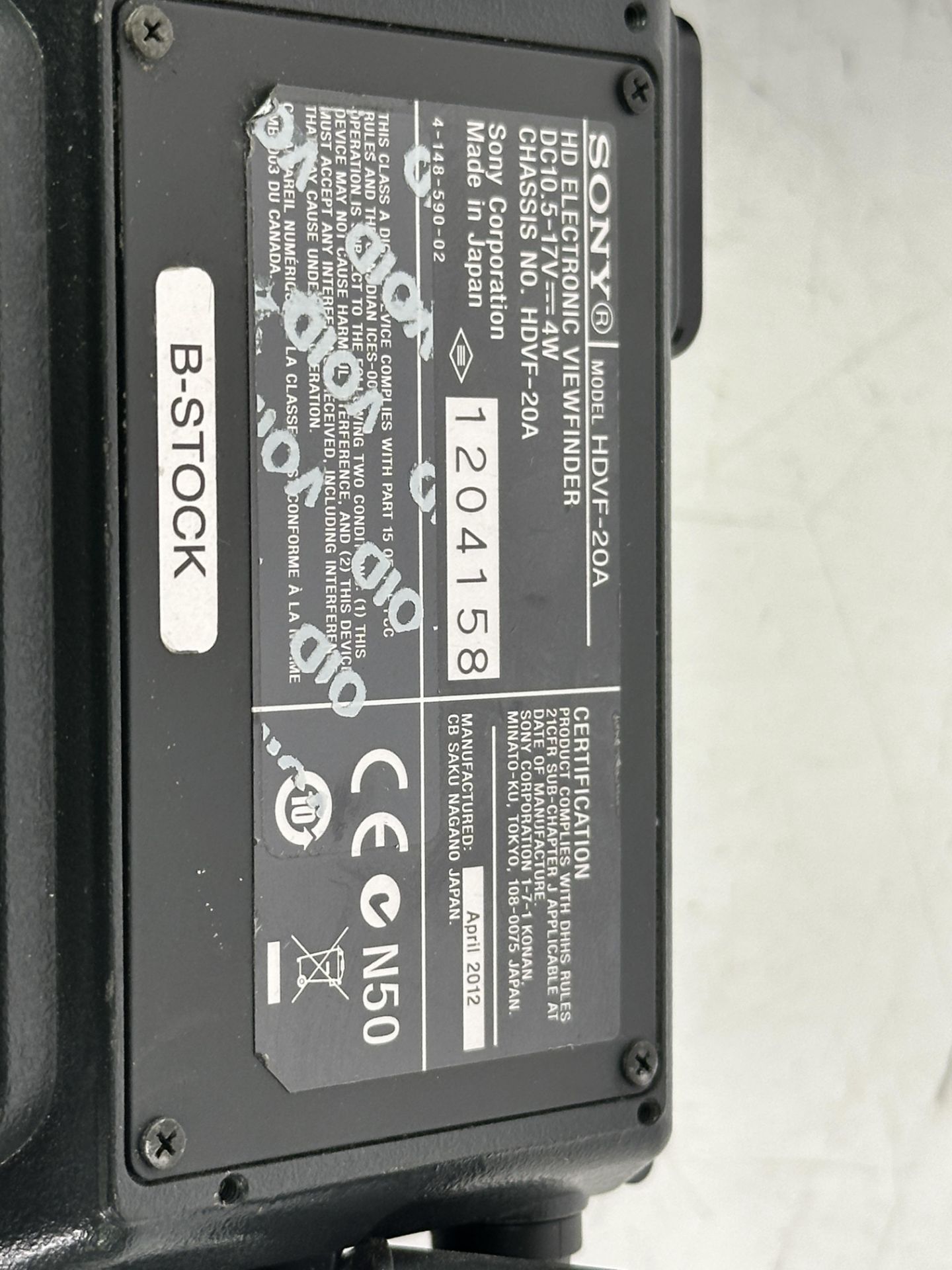 Sony HDVF-20A EVF for PDW-F800 HDC-1500 HXC-100 Etc - Image 5 of 6