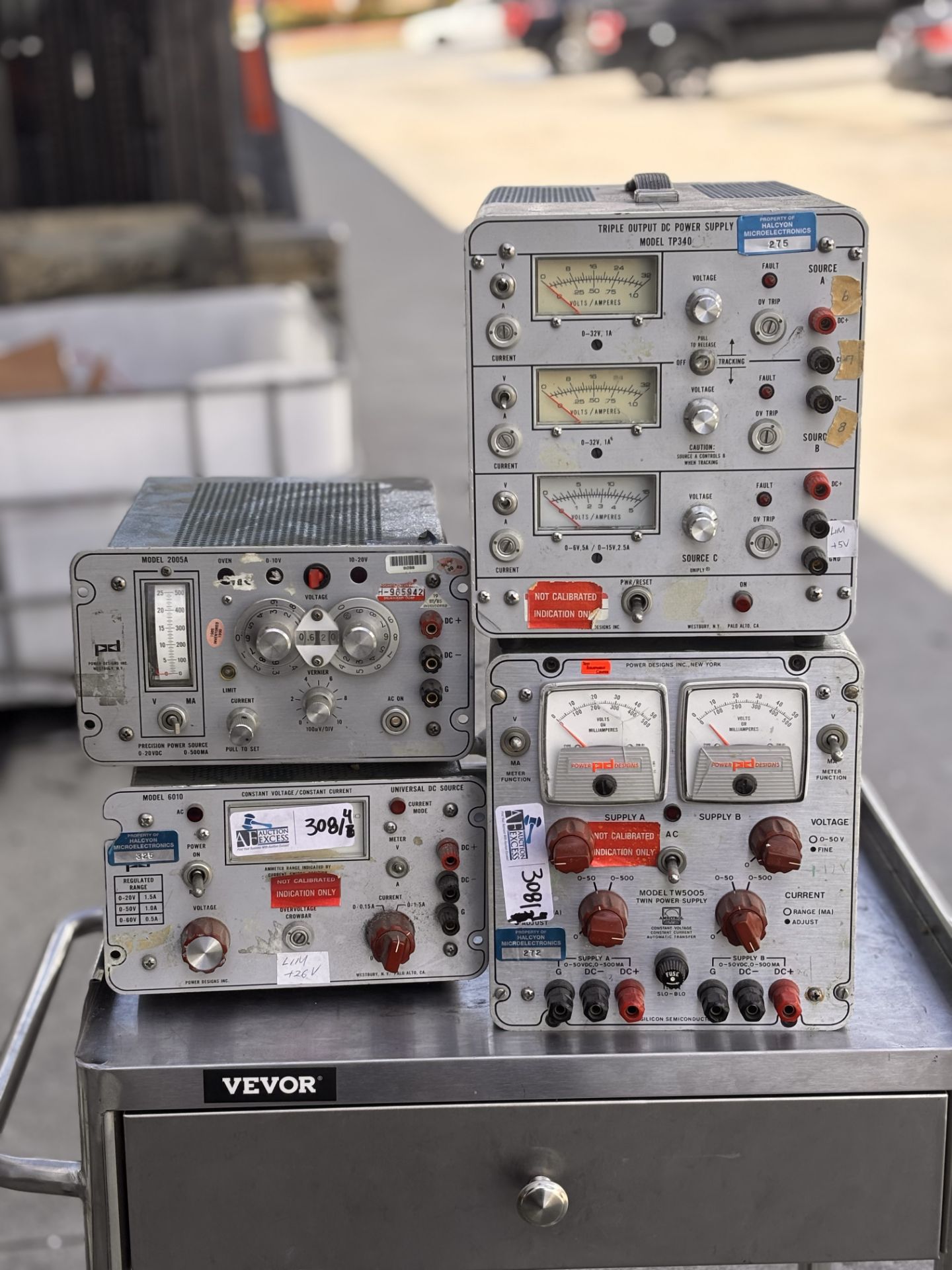 Lot of 4 Power Designs Power Supplies including Power Designs TP340 Triple Output Power Supply, Powe