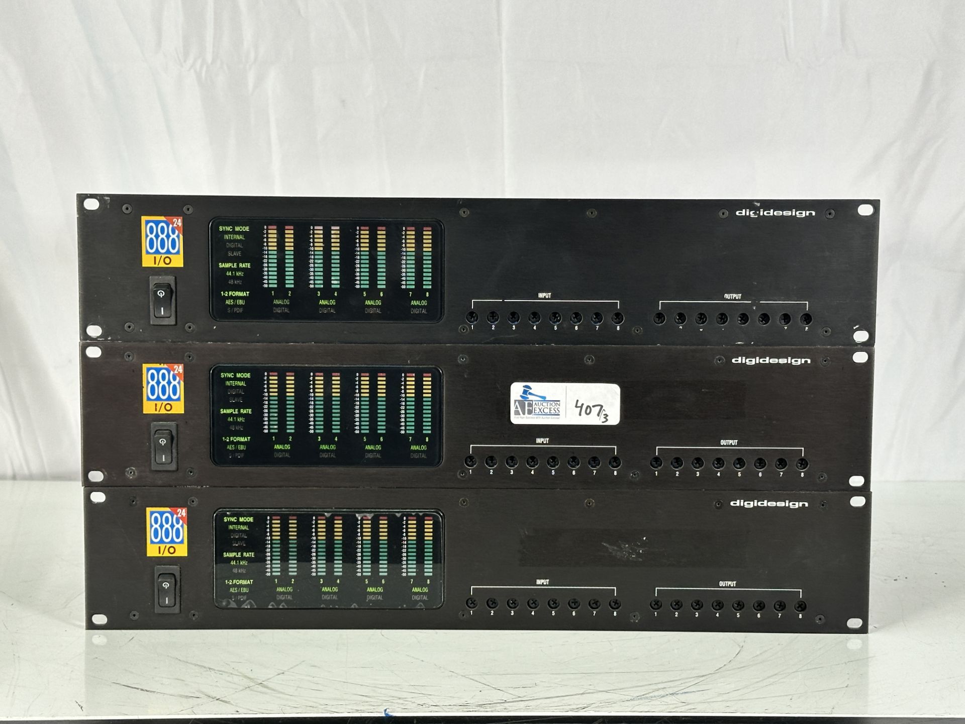 Lot of 3 Digidesign 888/24 I/O Audio Interfaces MH068