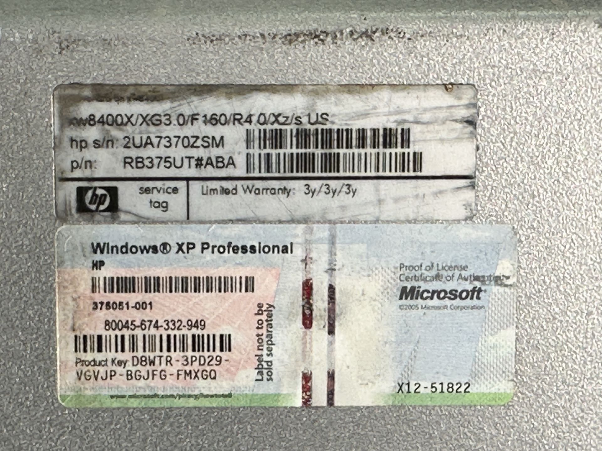HP XW8400 Workstation (RAM and Drives Removed) - Image 6 of 6