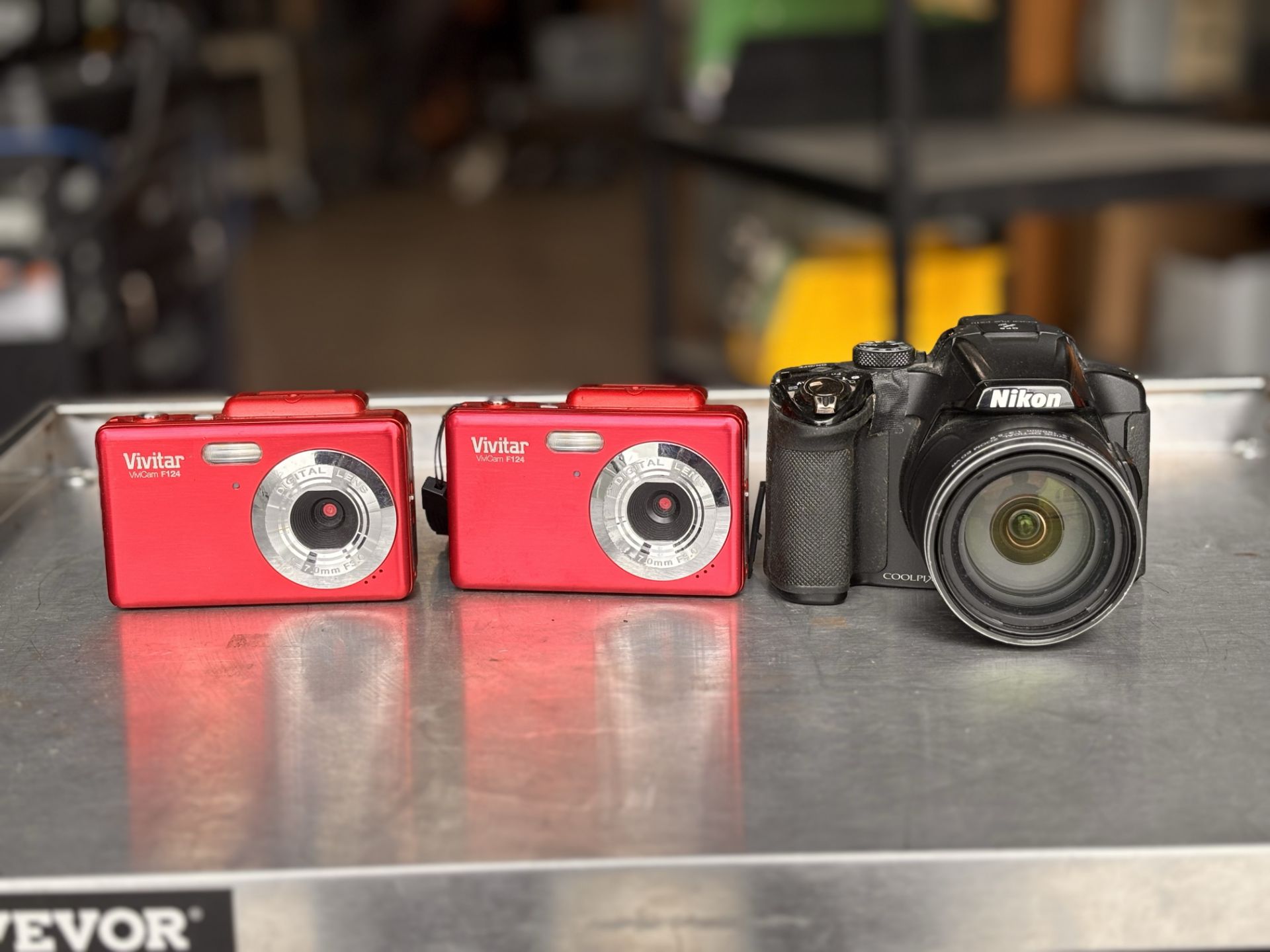 Lot of Digital Cameras including Nikon Coolpix P510, (2) Vivitar F124 Digital Cameras