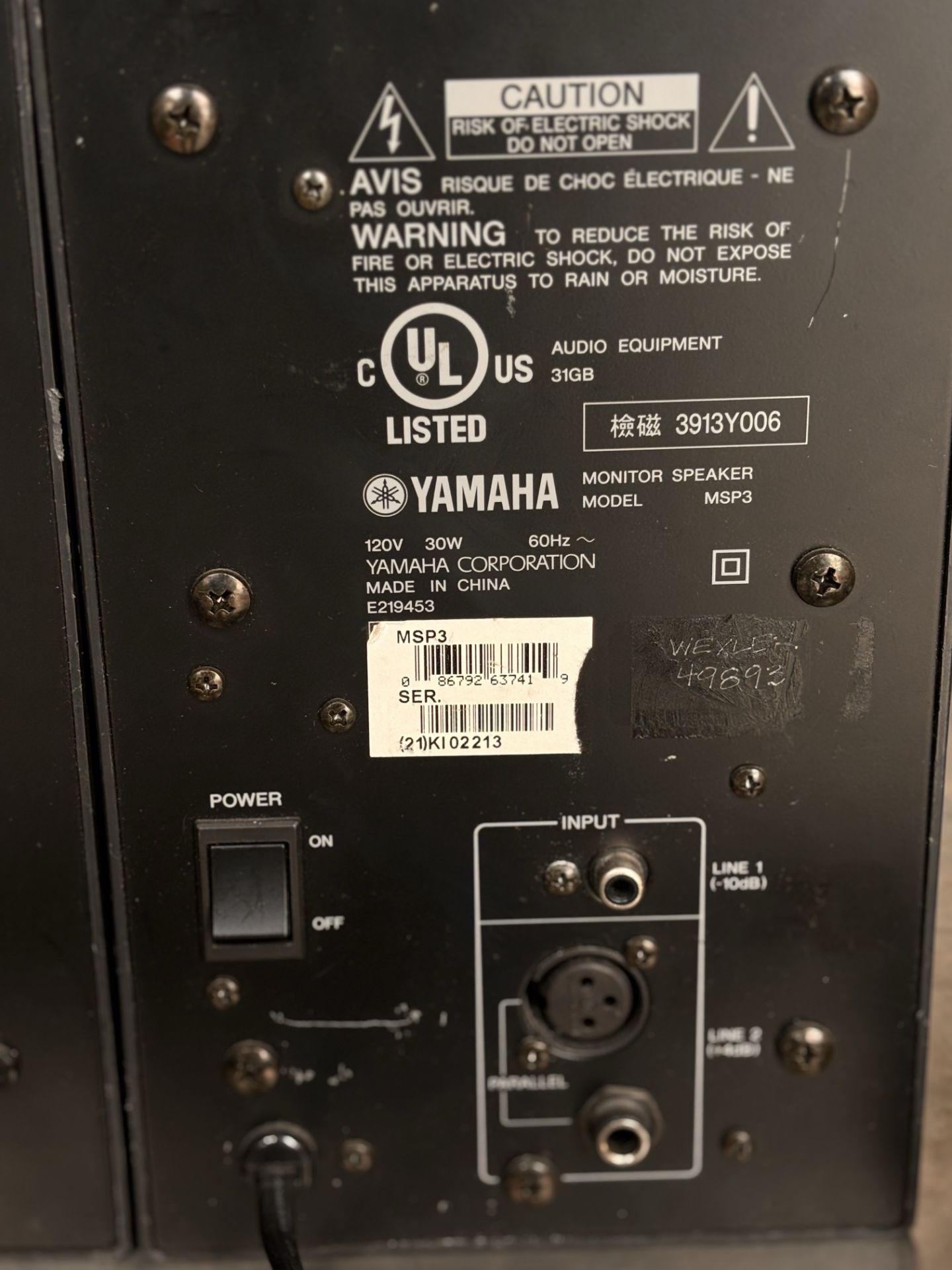 Pair of Yamaha MSP3 Monitor Speakers - Image 5 of 6