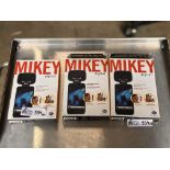 Lot of 3 Blue MIKEY-DIGITAL iPod iPhone Versatile Audio Recording Microphones New