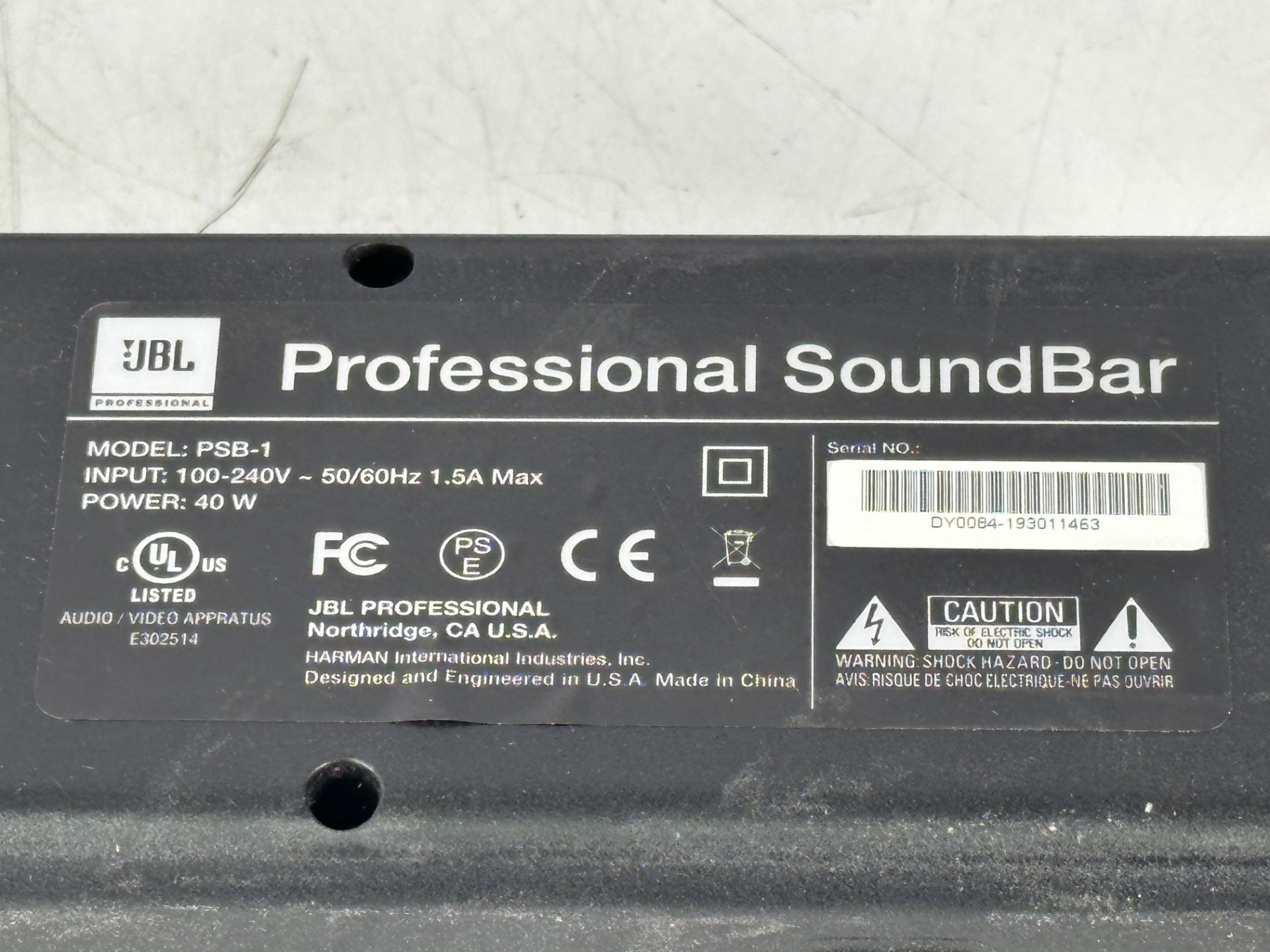 Lot of 2 JBL Professional PSB-1 Commercial Grade 2-Channel Pro Soundbars - Image 6 of 6