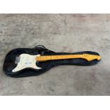 Spectrum Electric Guitar Black Stratocaster Style