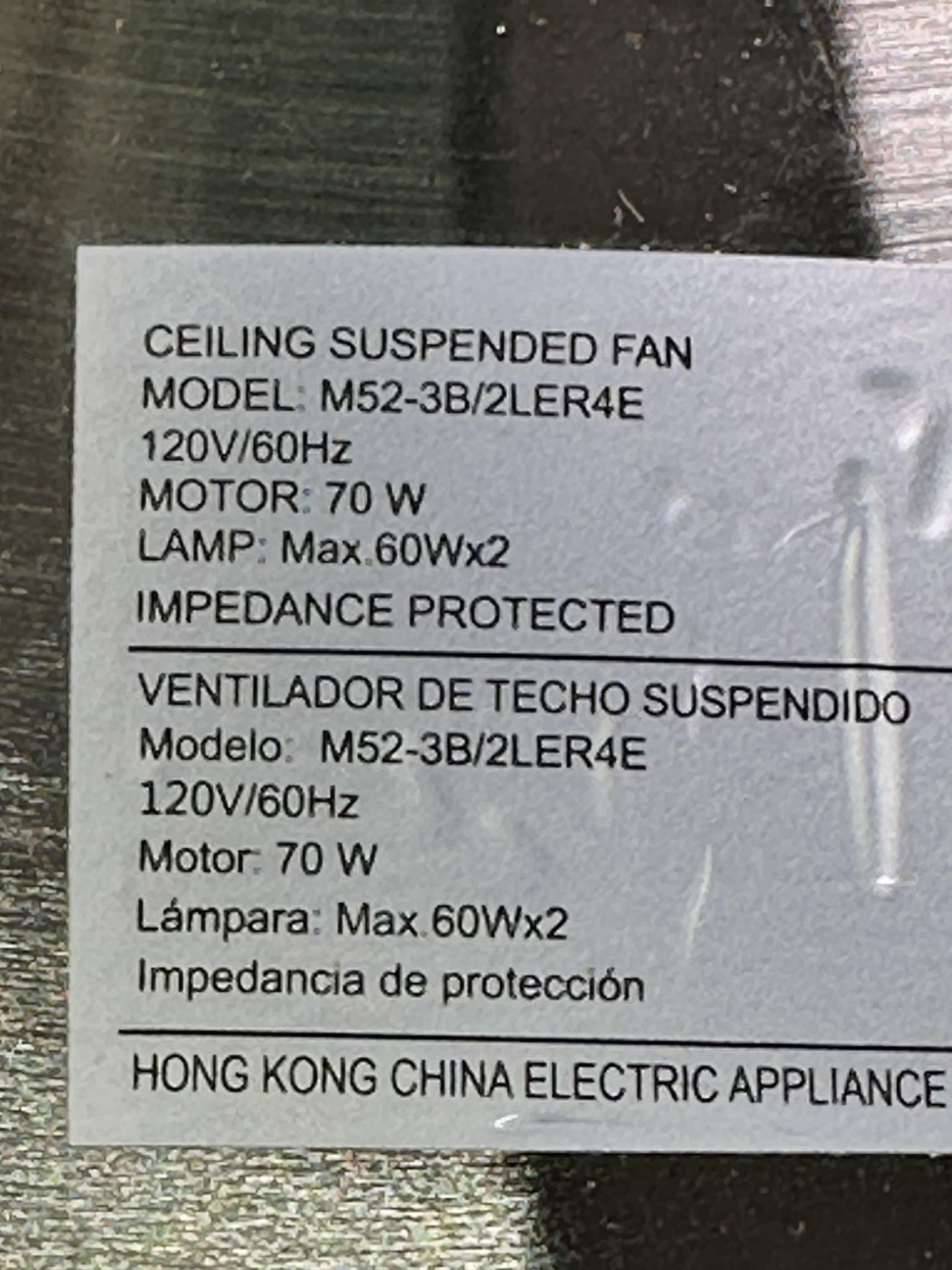 Honeywell Rio 3-Blade Ceiling Fan In Original Box - Image 4 of 4