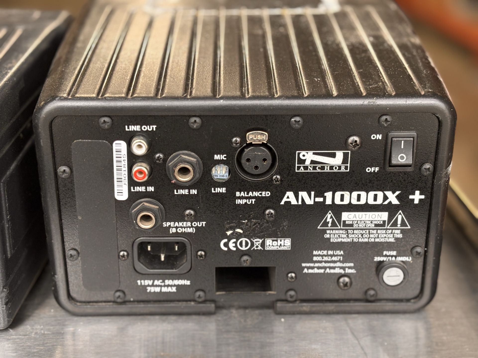 Lot of 2 Anchor Audio AN-1000X Black Powered Speaker Monitors - Image 5 of 8