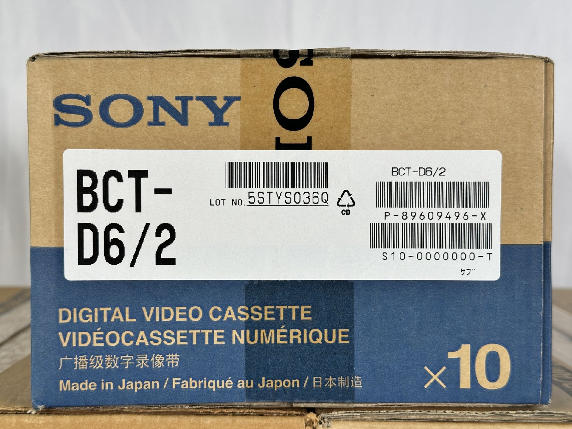 Lot of Betacam tapes New, Sealed Sony BCT-94HDL HDCAM Videocassette Box of 10, Sony BCT-D34L Box of - Image 4 of 5