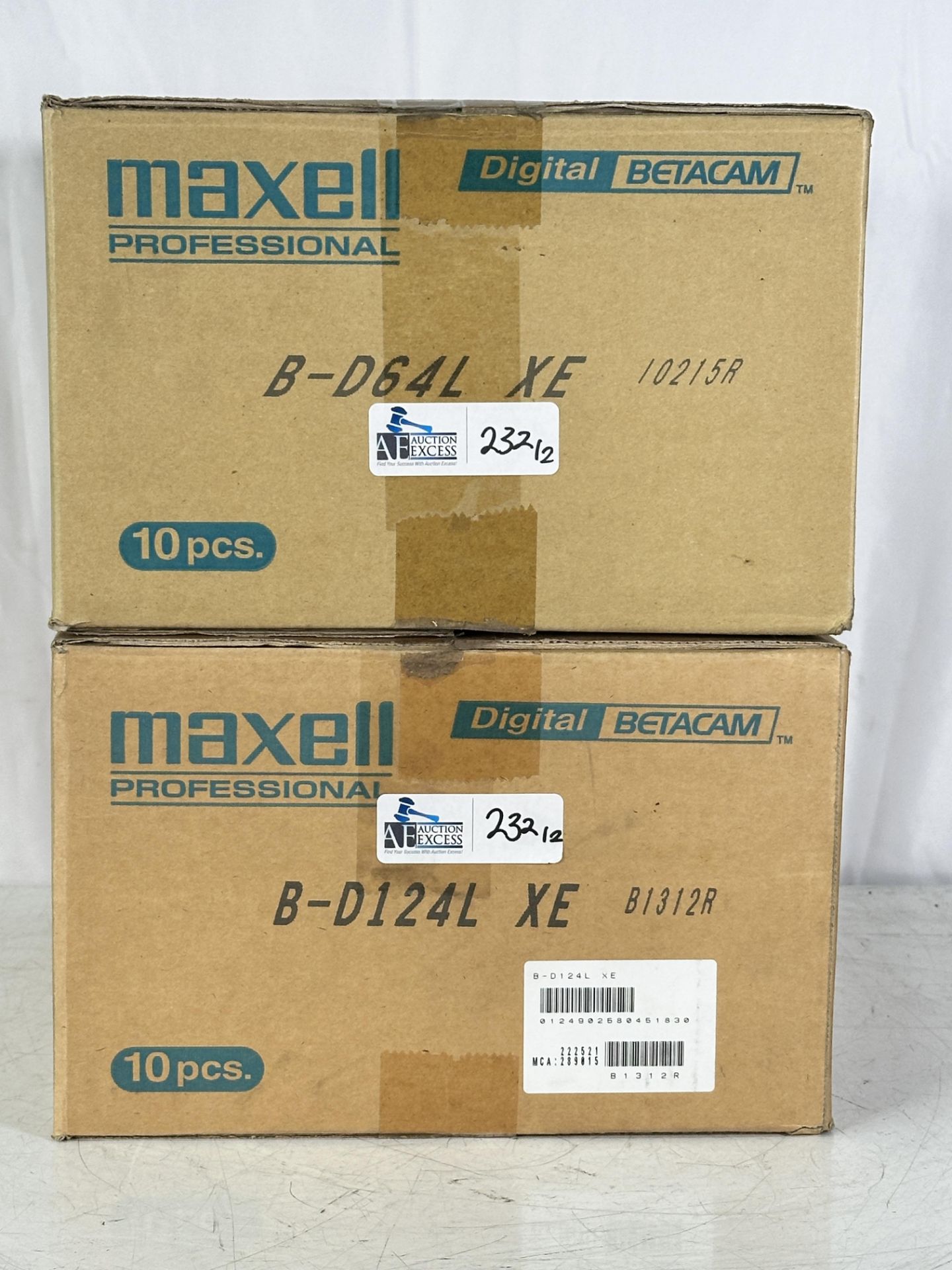 Lot of 2 New Betacam Tapes, Maxell B-D124L 10 Pcs, Maxell B-D64L Betacam Tapes