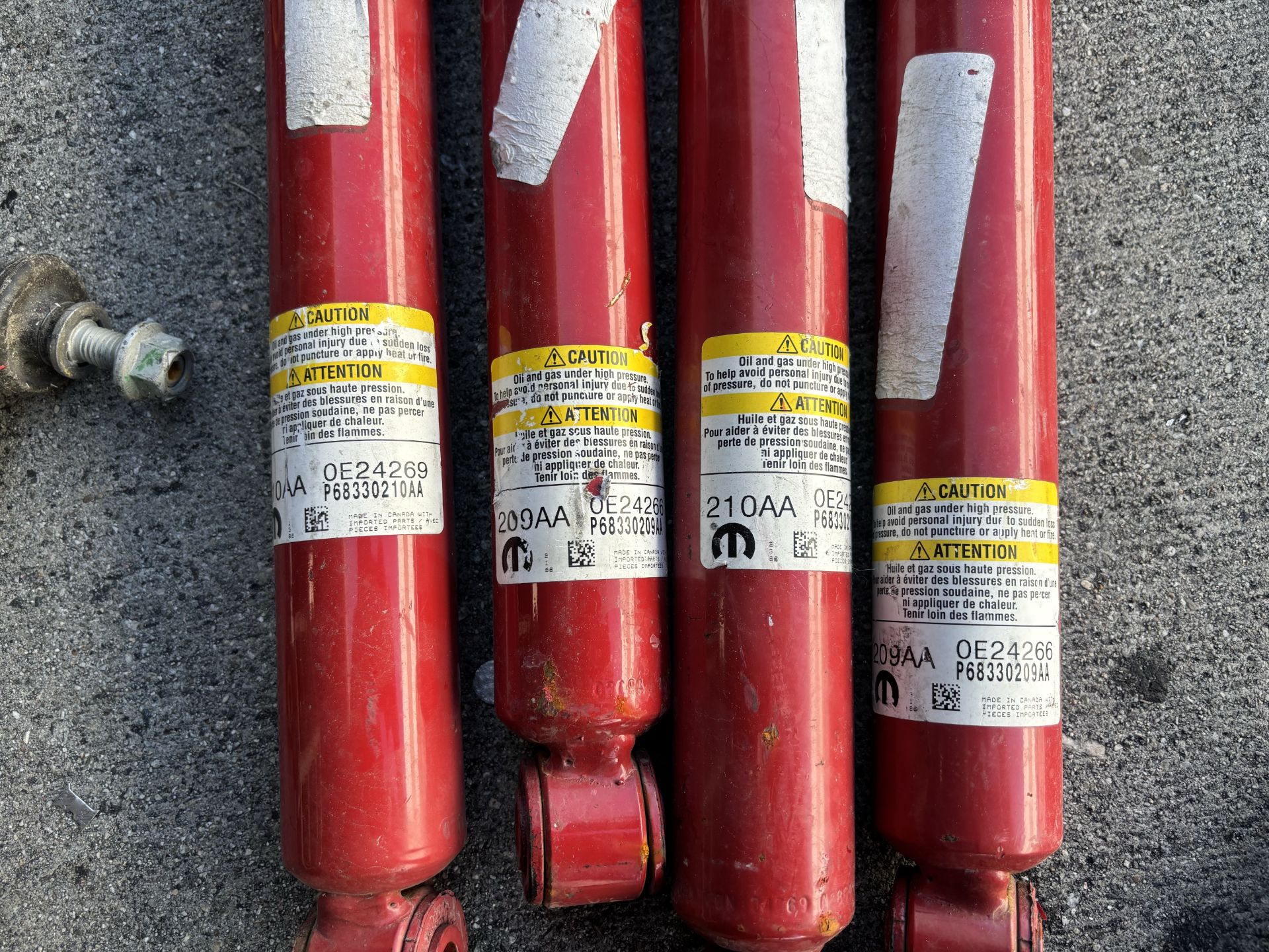 Jeep Wrangler JL Rubicon Mopar Suspension Takeoff Lot - Shocks, Springs, LCAs - Image 2 of 10