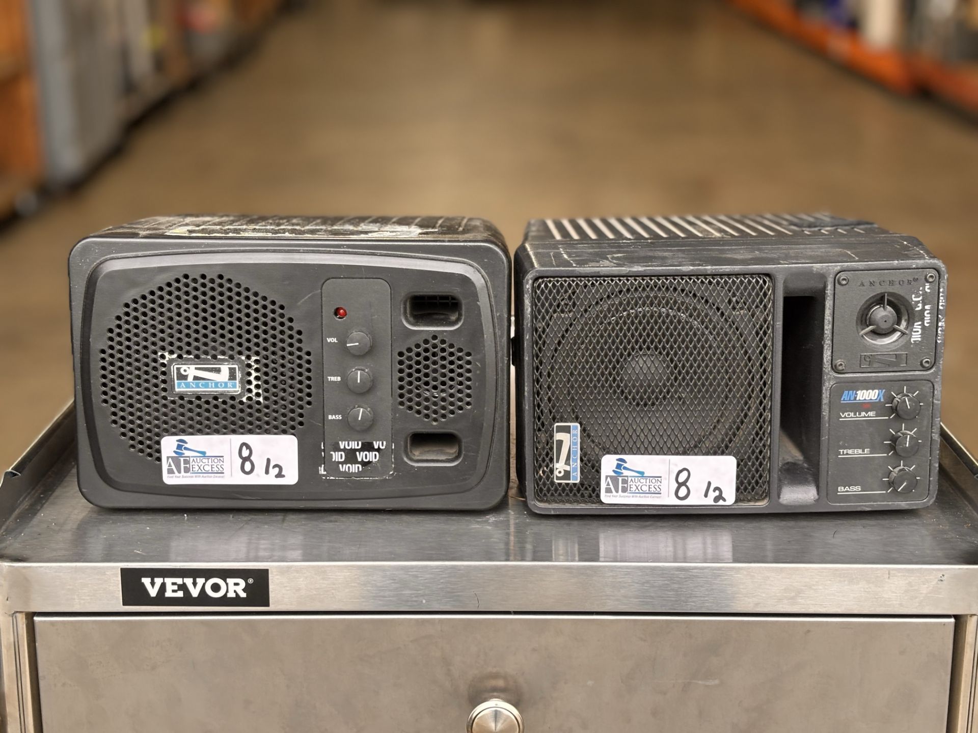 Lot of 2 Anchor Audio AN-1000X Black Powered Speaker Monitors