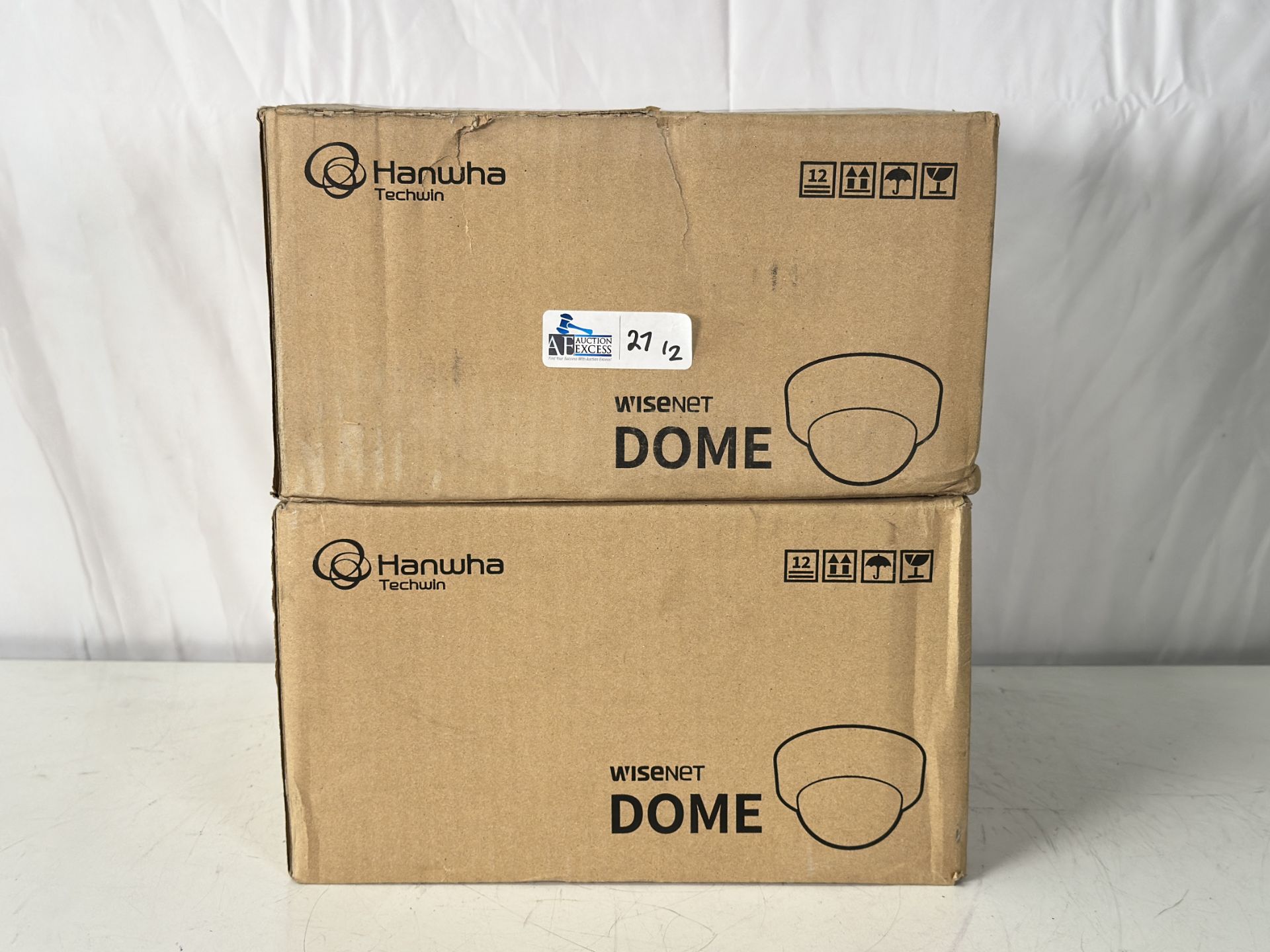 Lot of 2 Hanwha Techwin TNV-7010RC 3MP IP Corner Mount Security Cameras, New Sealed