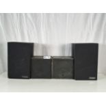 Lot of 4 Speakers, Pair of Mission Model 70 Bookshelf Audio Speakers + 2 Unmarked Speakers