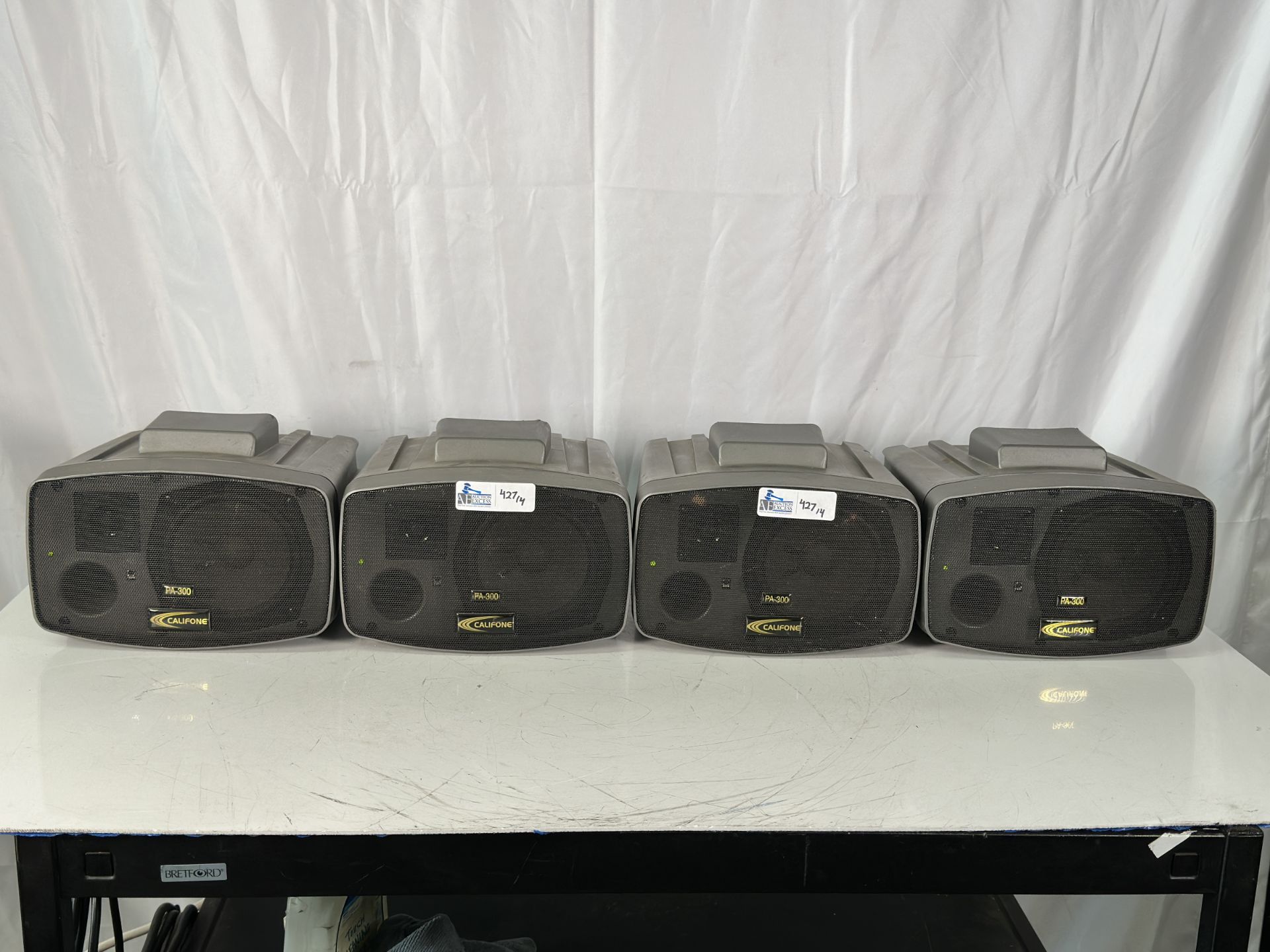 Lot of 4 Califone PA-300 Presentation Pro 90 Watt Stereo PA Speakers
