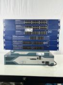 Lot of 8 Networking: (6) Netgear ProSafe JFS524 24 Port Fast Ethernet Network Switch, Cisco 2821 Rou