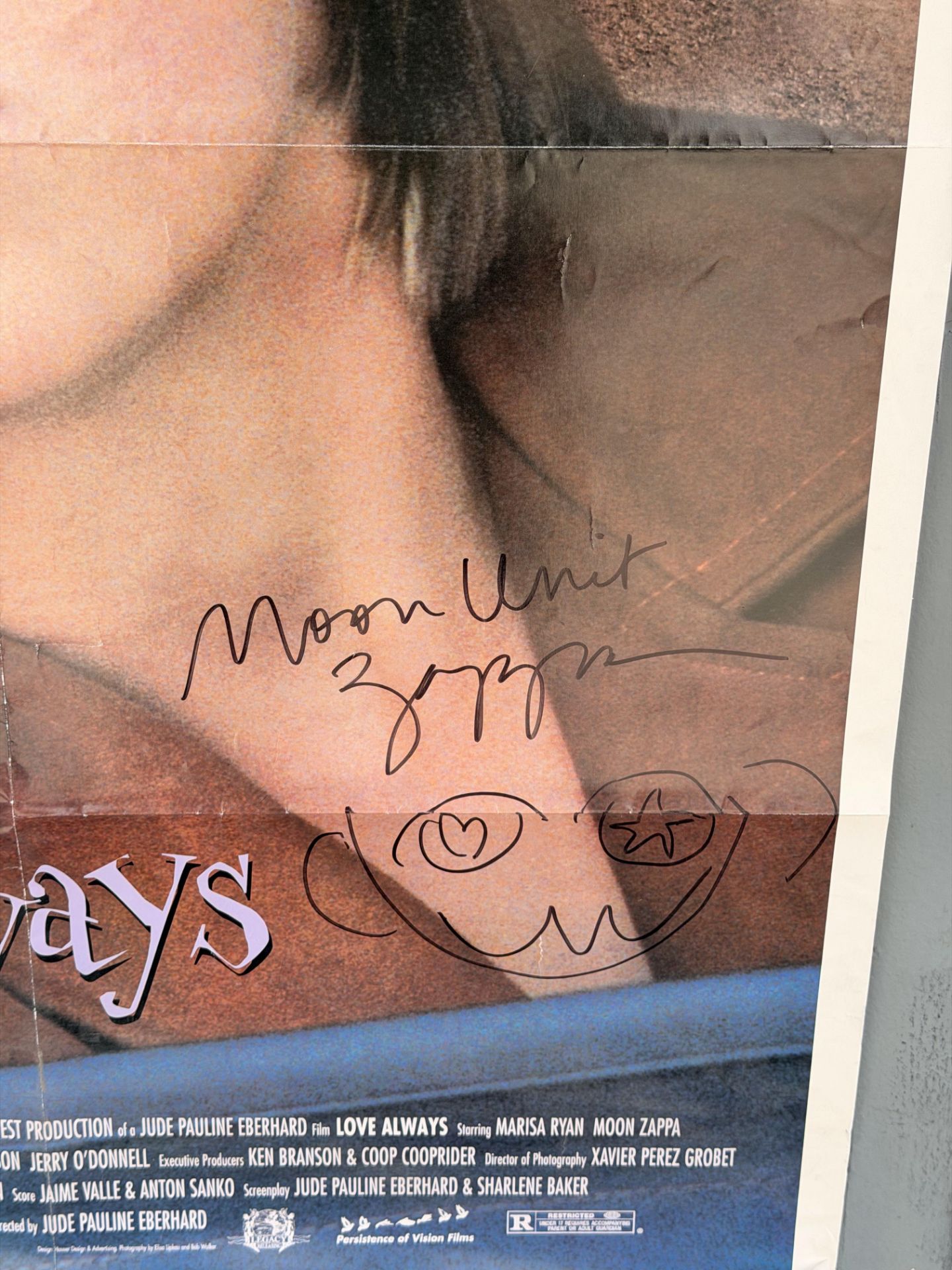 Love Always 1996 Original Theatrical Poster Signed by Moon Unit Zappa - Image 2 of 2
