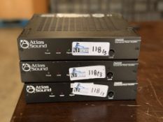 Lot of (3) Atlas Sound PA60G 60W 1 Channel Power Amplifiers