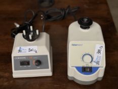 Lot of (2) Mixers: Corning 6775 Vortex Mixer + Fisher Scientific Fisherbrand 02215414 Analog Vortex