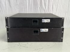 Lot of (2) Middle Atlantic Space Rack Drawers, (1) Middle Atlantic 2 Space Rack Drawer, (1) Middle A
