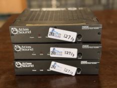 Lot of (3) Atlas Sound PA60G 60W 1 Channel Power Amplifiers