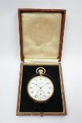 Gents Antique 9ct Gold Buren Grand Prix pocket watch.