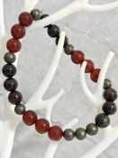 Wealth & Abundance – Pyrite/ Carnelian & Garnet bracelet