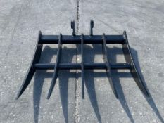 ( 1 ) UNUSED 2026 RAKE ATTACHMENT FOR EXCAVATOR, FITS 1-2TON EXCAVATOR