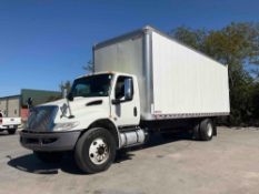 2021 INTERNATIONAL BOX TRUCK MODEL MV607 SBA; CUMMINS DIESEL POWERED; AUTOMATIC; APRROX 26 FT BOX...