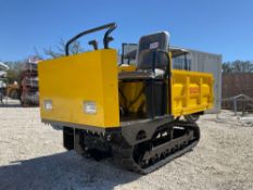 UNUSED 2025 SDLANCH RIDE ON CRAWLER DUMPER MODEL SDLD25; RUBBER TRACKS; GAS POWER RATO ENGINE W/
