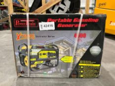 UNUSED POWER TRAIN XTREME CONTRACTOR SERISE PORTABLE GASOLINE GENERATOR MODEL PT4500; APPROX 4500 W
