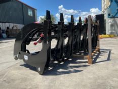 UNUSED 2026GIYI CURVED LOG GRAPPLE ATTACHMENT MODEL CLG72 FOR SKID STEER, APPROX WORKING WIDTH 72in